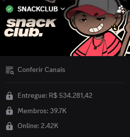 Comunidade da SNACKCLUB no Discord