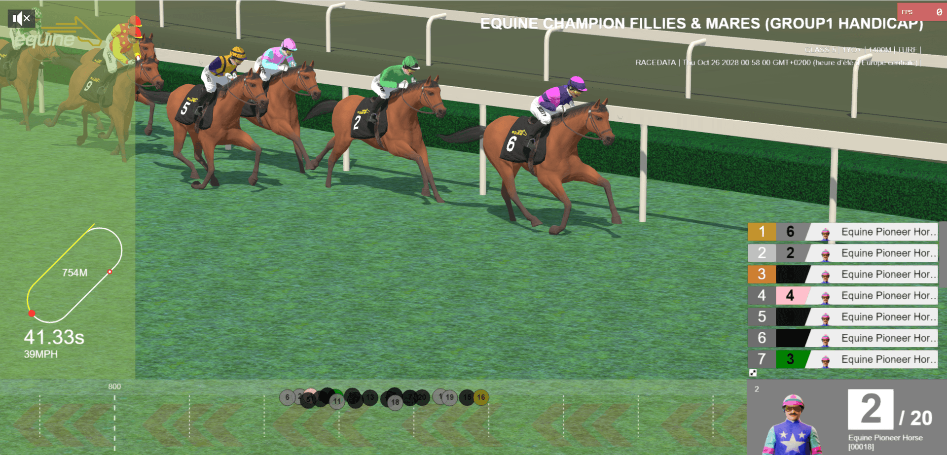 Visualizador de corridas do Equine.gg